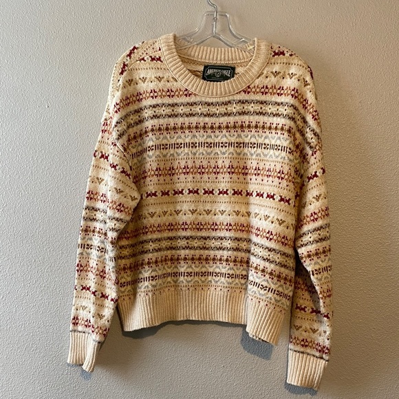 Women’s Size Medium American Eagle Fair Isle Sweater Fall Winter Colorful - Picture 2 of 6